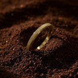 Bullion Gold Deva Glitter Textured Stacker Ring