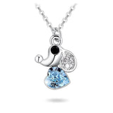 Boxed Cute Elephant Necklace and Earrings Set Embellished with SWAROVSKI® crystals