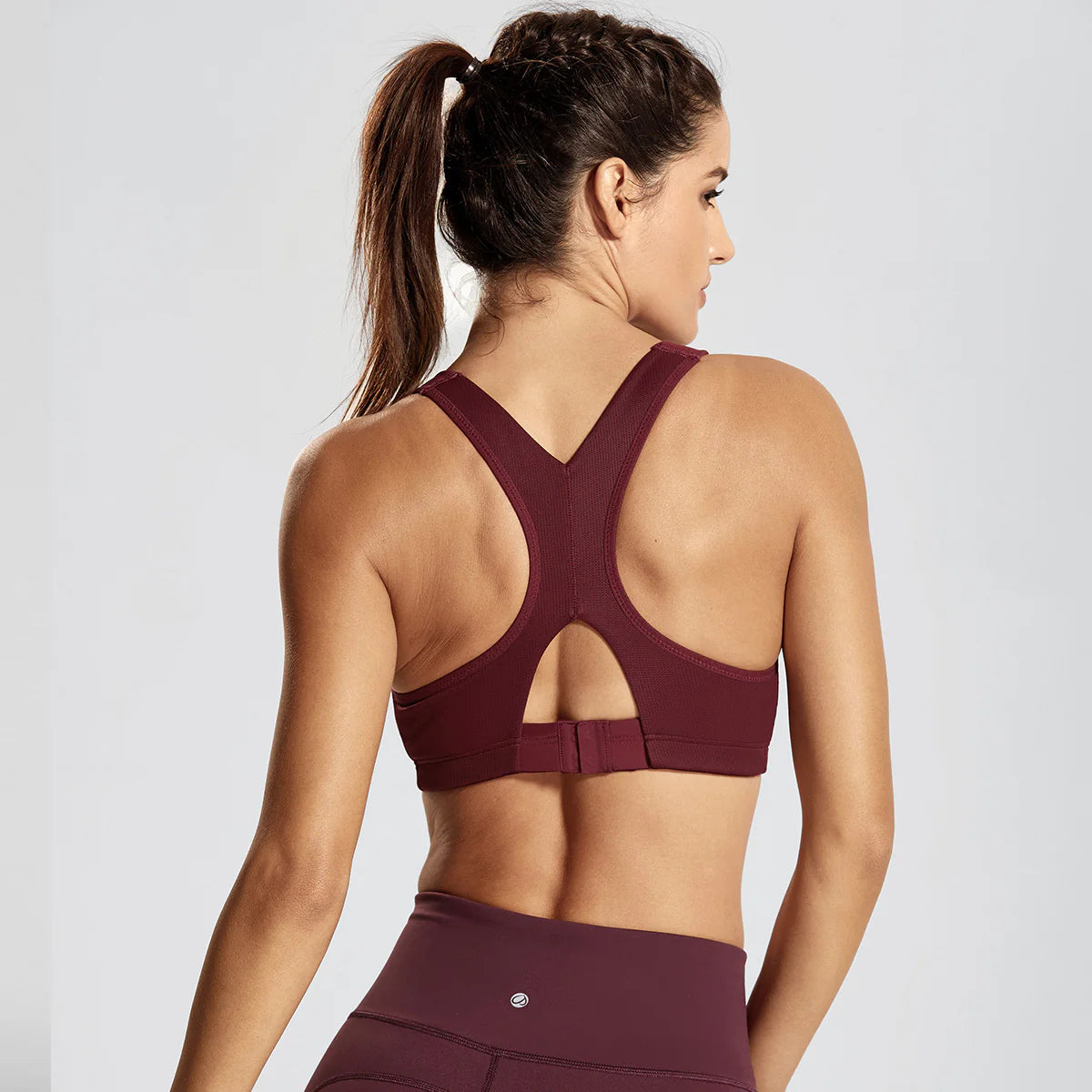 Ultra Max High Performance Padded Wireless Sports Bra - Wine