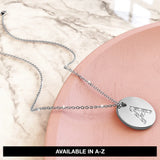 Bullion Gold Initials Fabulous Alphabet Letter Necklace White Gold Layered Steel Jewellery