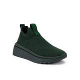 Slip-On Knit Wedge Sneakers - Evergreen
