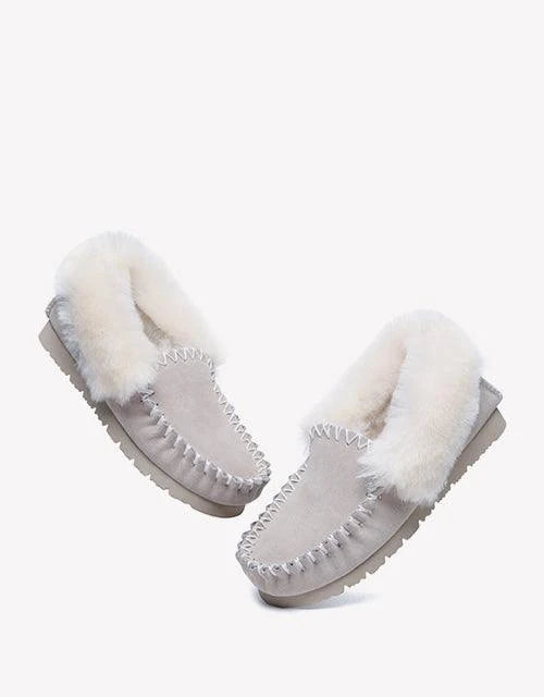 Popo Cow Suede Moccasin in Sand