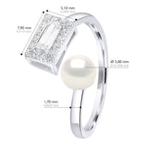 Ring Adjustable Cubic Zirconia - Natural White - Ring Size adjustable - from Size 48 to Size 62 (France) - see enclosed Sizer