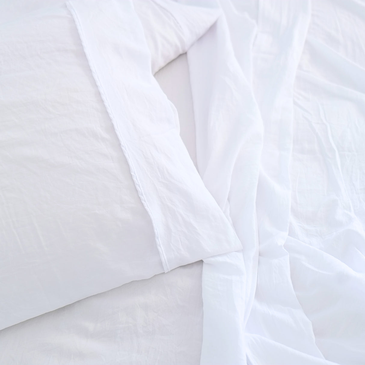 Royal Comfort Opulence Washed Microfibre Sheet Set White