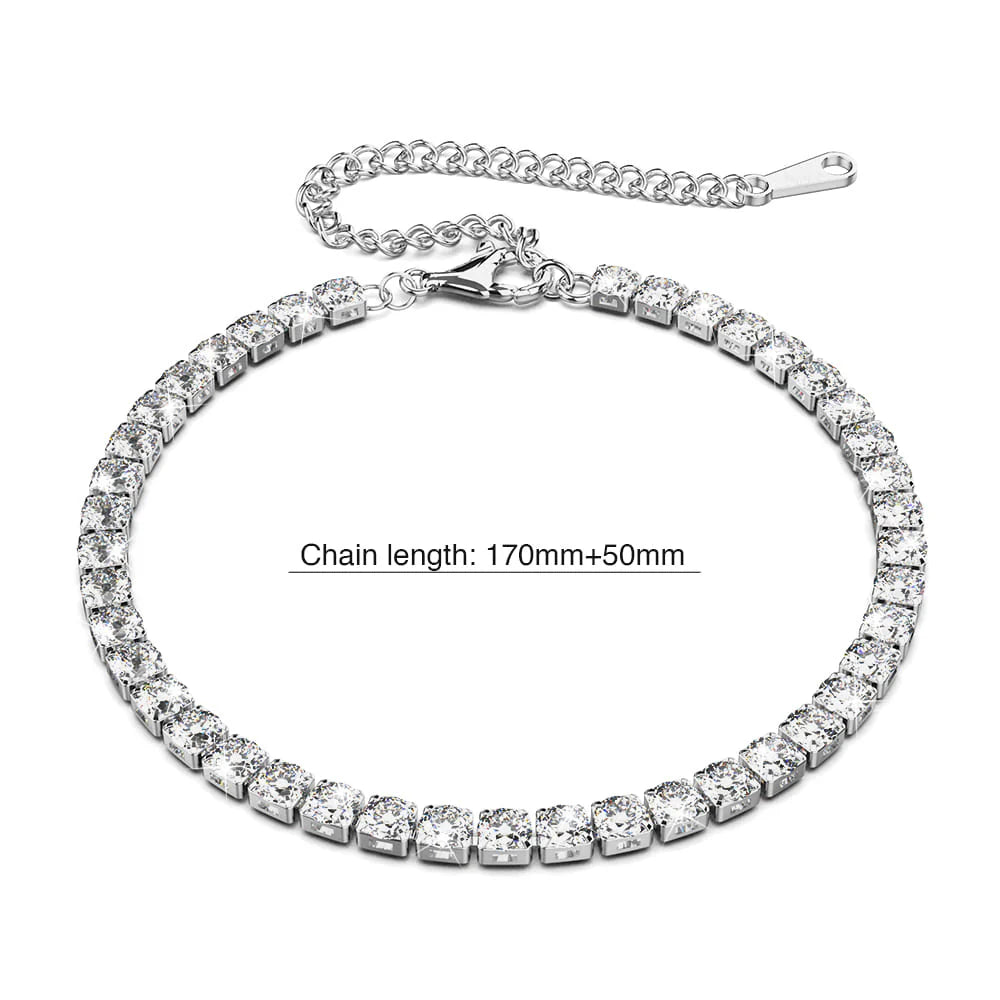 Krystal Couture Arena Crystal Tennis Bracelet Embellished with SWAROVSKI Crystals