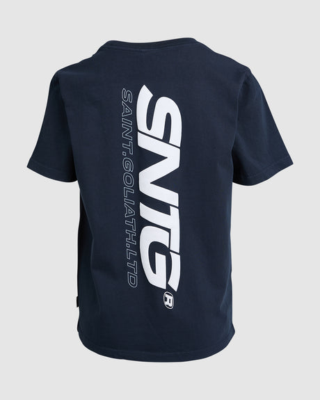 St Goliath Boys Challenger Tee - Navy