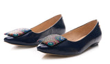 Bosccolo Womens Ballerina - Navy Blue