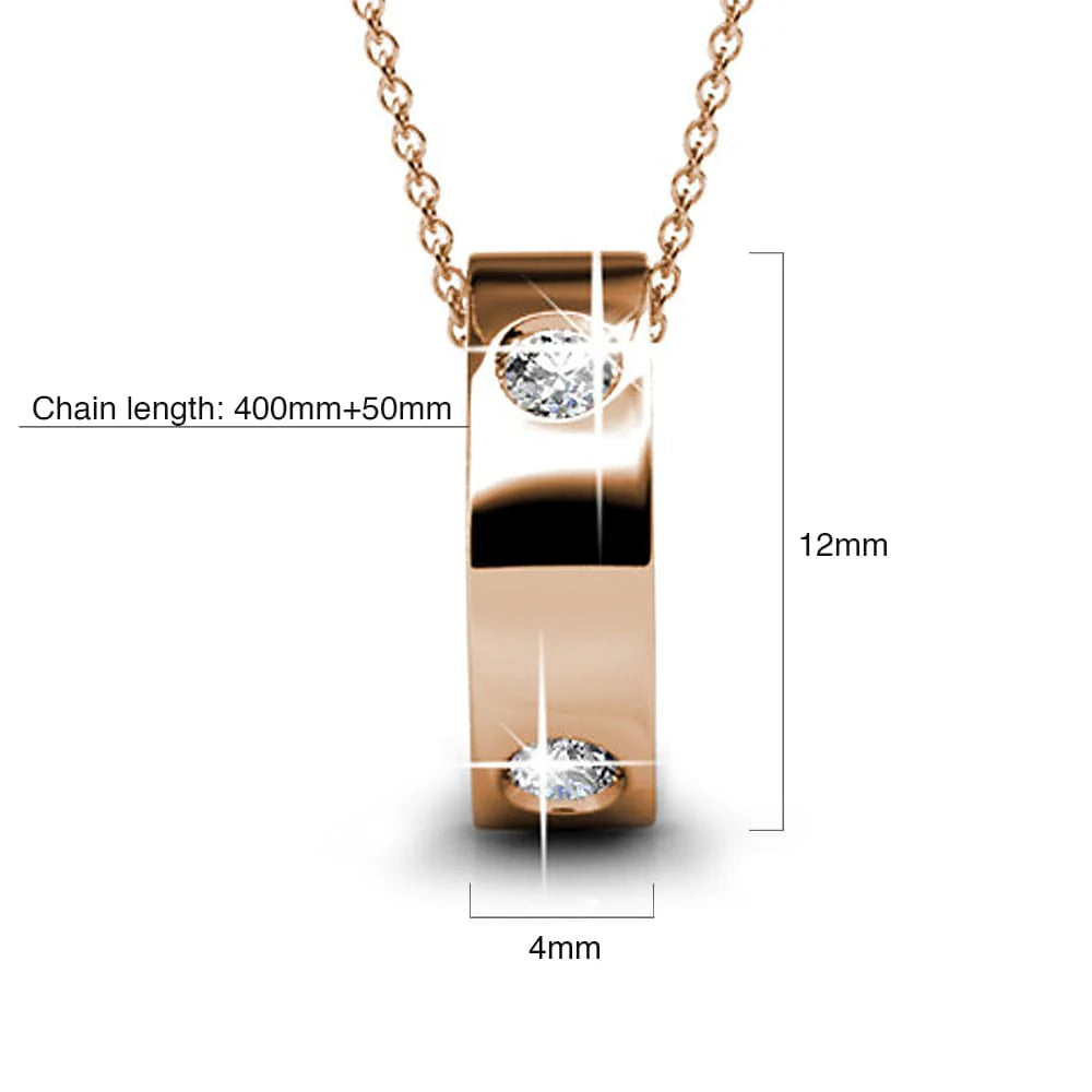 Krystal Couture Ring Pendant Necklace Embellished with SWAROVSKI Crystals