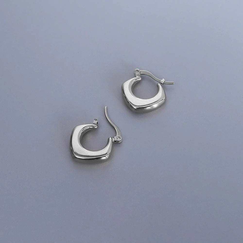 Bullion Gold Sylvia White Gold Hoop Earrings