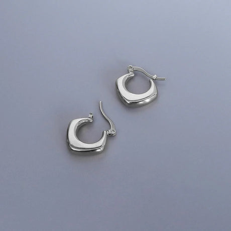 Bullion Gold Sylvia White Gold Hoop Earrings
