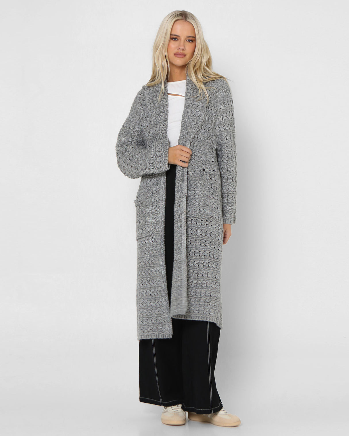 Lost In Lunar Women's Charli Cardigan - Grey