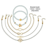 Bohemian 6-Piece Charm Bead Bracelet Set