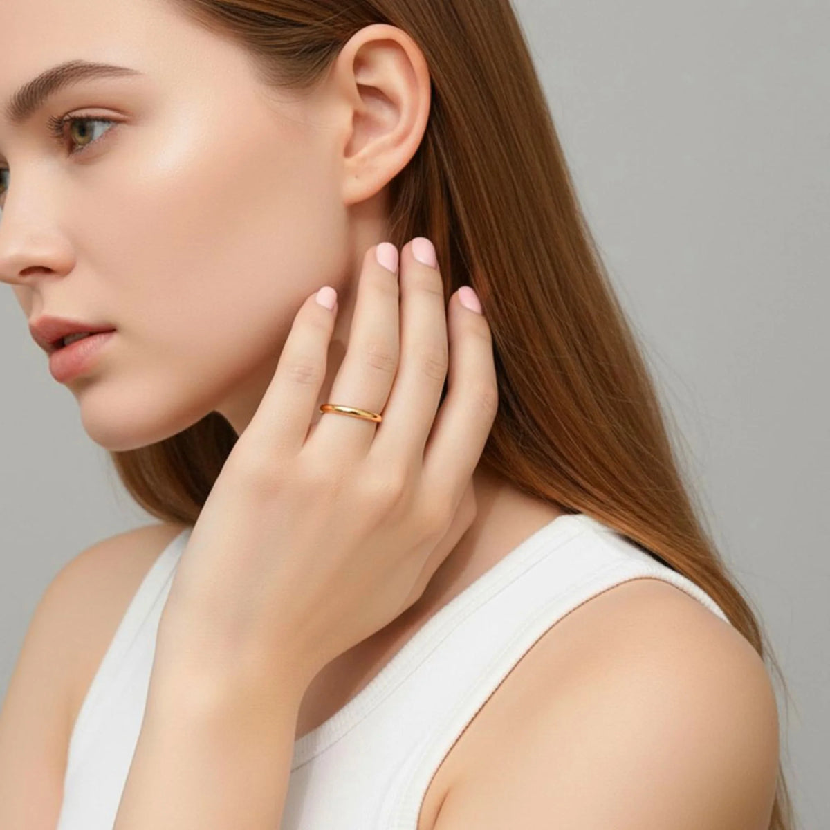 Bullion Gold Camille Minimal Stacker Ring in Gold