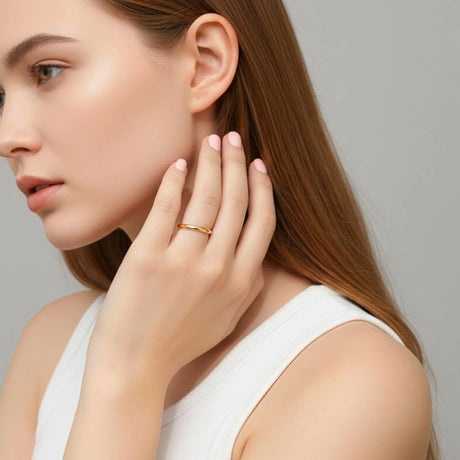 Bullion Gold Camille Minimal Stacker Ring in Gold