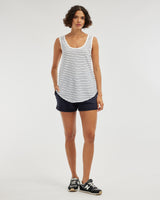 Amelius Abigail Rolled Hem Short - Navy