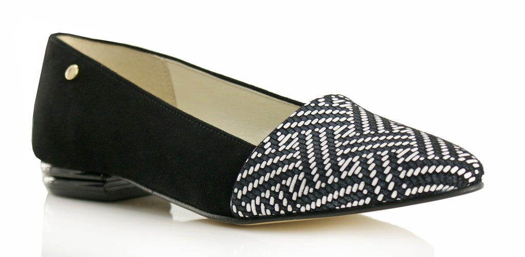Bosccolo Womens Ballerina - Black Suede