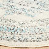 Century 922 White Round Rug