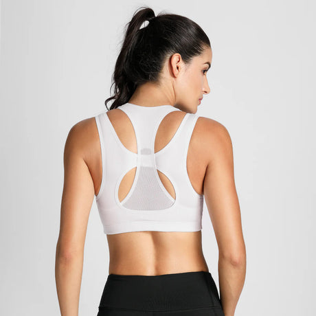 High Impact Full Support Wireless Running Bra - White