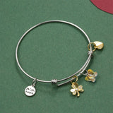 Krystal Couture Inspiring Adjustable Charm Bangle Embellished with SWAROVSKI Crystals