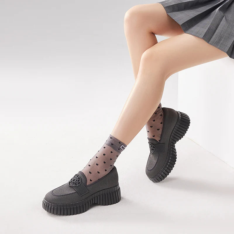 Gentleman Chunky Platform Loafers - Charcoal