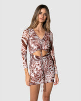 BY.DYLN Romeo Dress - Choc Print