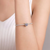 Solid 925 Sterling Silver Mesmerise Love in Iris Pandora Inspired Bead Charm