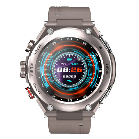 2 in 1 Bluetooth Smart Watch TWS Wireless Earphones 1.28" 9D Touch Screen BT 5.0 - Gun Pink