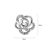 Krystal Couture Bloom White Gold Stud Earrings Embellished with SWAROVSKI Crystals