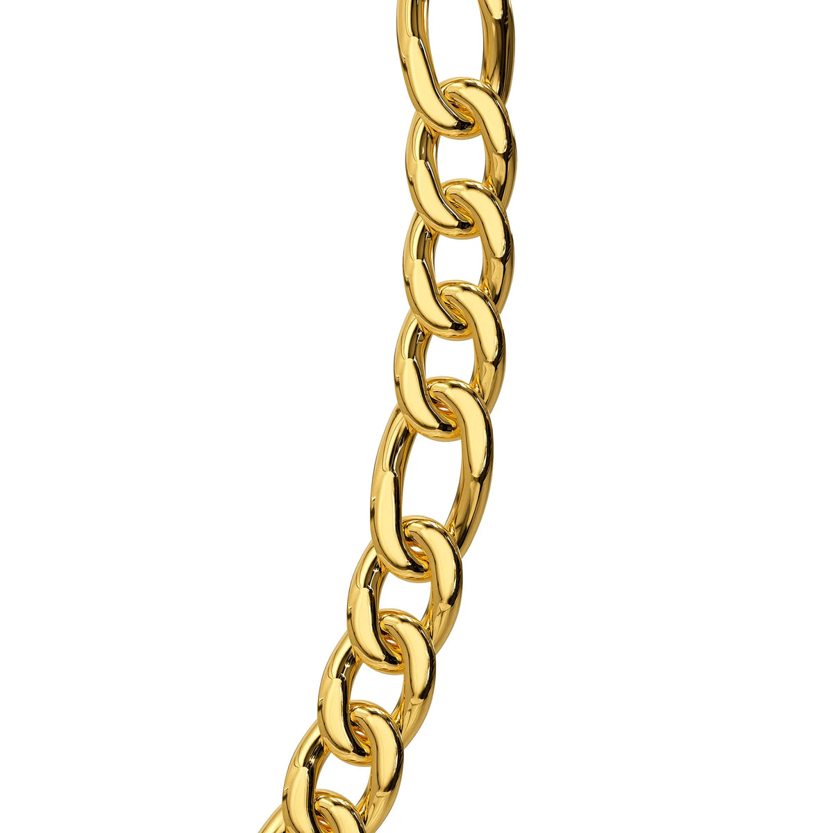 Bullion Gold Figaro Chain Link Gold Plated Necklace