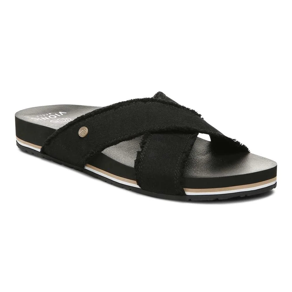 Vionic Panama Beach Slide - Black Canvas
