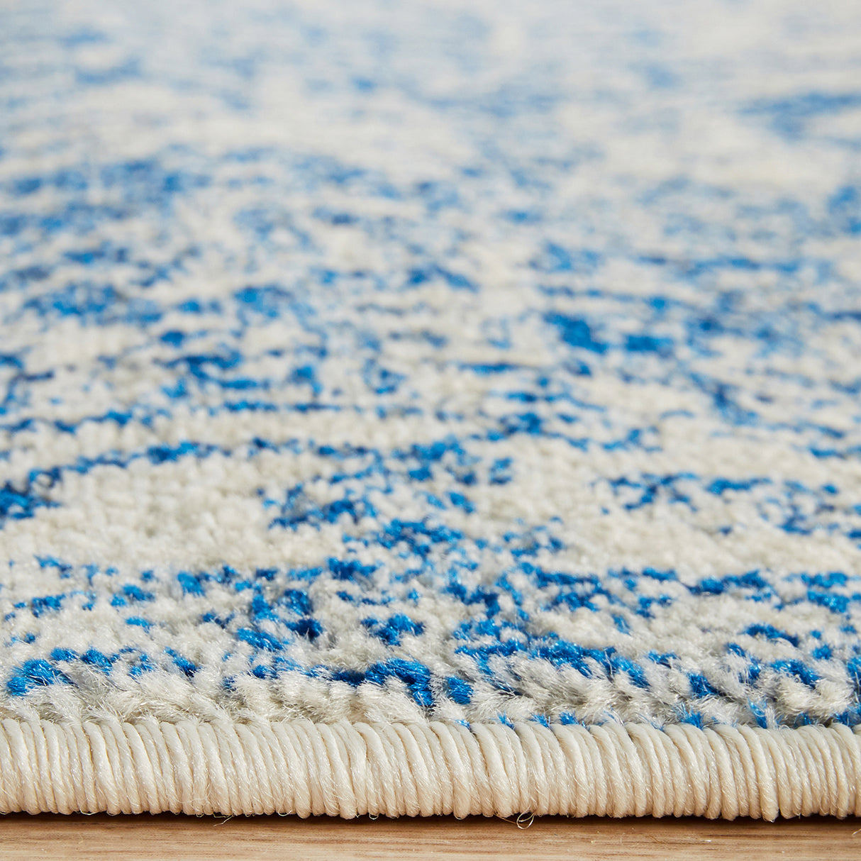 Evoke 253 White Navy Runner Rug