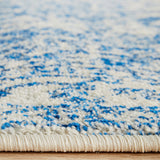 Evoke 253 White Navy Runner Rug