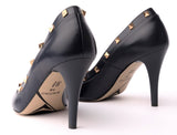 Bosccolo Womens Heels - Navy Blue/Gold