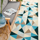 Matrix 901 Turquoise Runner Rug