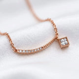 Krystal Couture Sparkling Pendant Necklace in Rose Gold Embellished with Swarovski Crystals