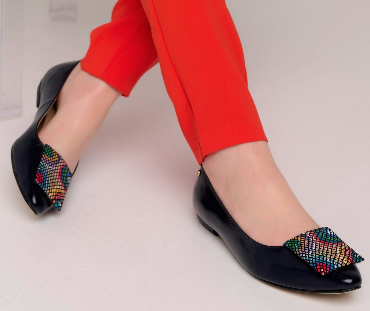 Bosccolo Womens Ballerina - Navy Blue