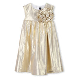 Karl Lagerfeld Girls Formal Dress With Flower - Gold