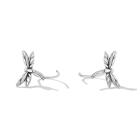 Solid 925 Signature Silver Olivia Dragonfly Stud Earrings