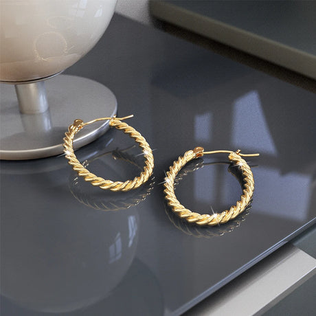 Bullion Gold Mellenum Hoop Gold Layered Earrings
