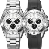 Christophe Duchamp Stratos - White Dial & 316L Stainless Steel & FKM Rubber Strap