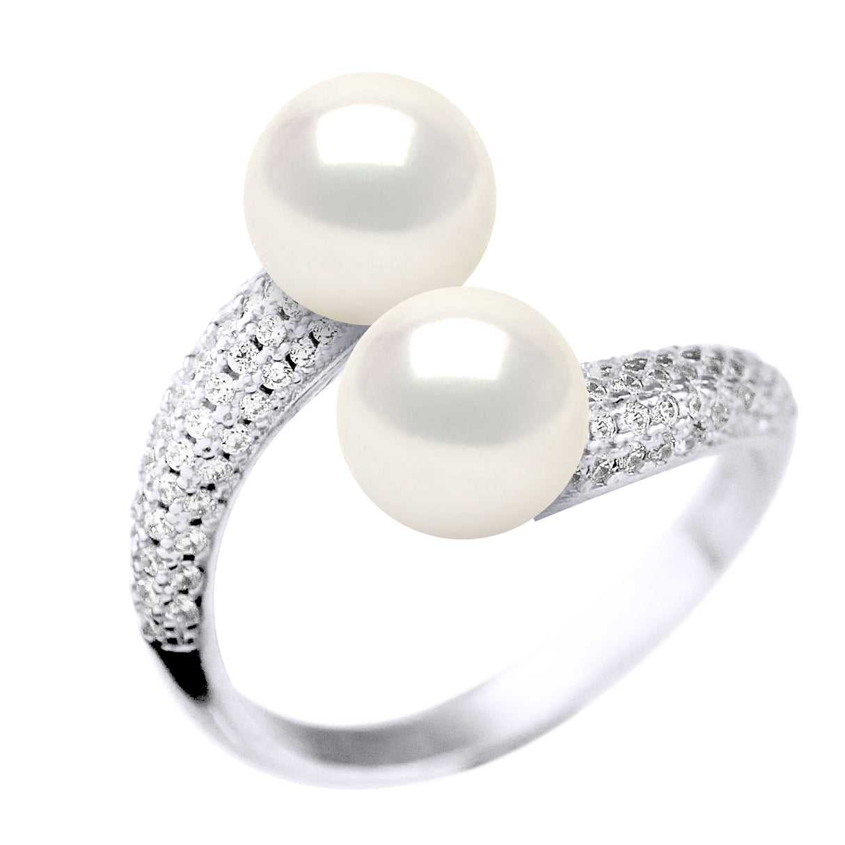Ring "You & Me" Jewelry - Natural White - Longueur 18 cm