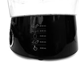 TODO 5L Steam Cooker Steamer 2 Tray 400W Power Dial Timer Healthy Stackable - Black