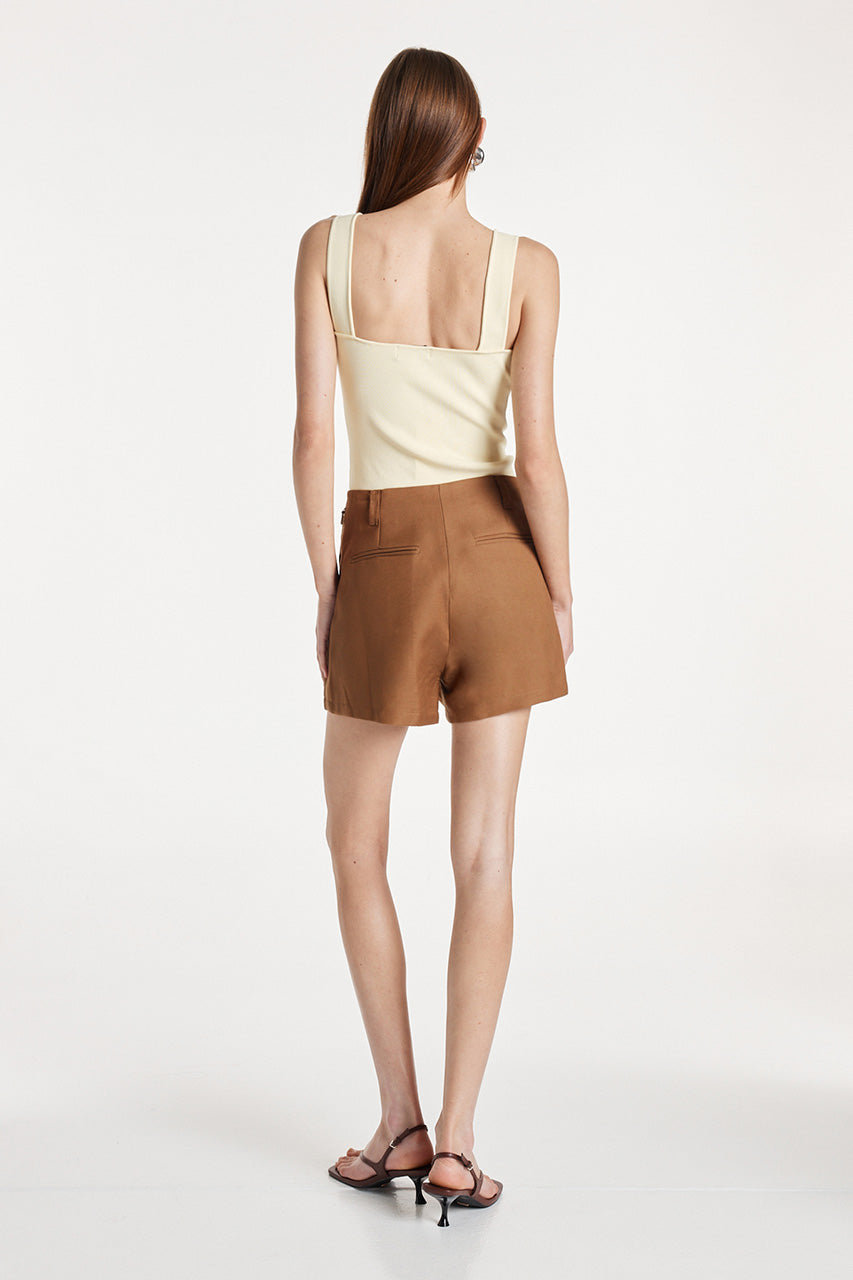 Madison The Label Val Knit Top - Lemon