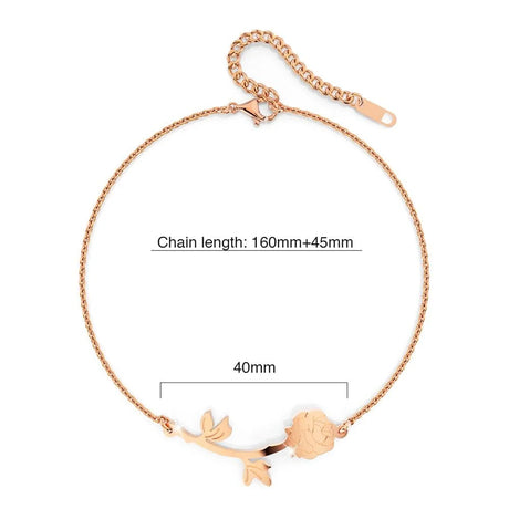 Bullion Gold One Piece Rose Bracelet in Rose Gold Layered Steel Jewellery