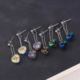 Krystal Couture My Love Dangle Earrings Embellished with Crystals from Swarovski Moonlight
