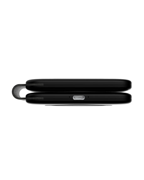 TODO 2 in 1 Wireless Phone Charger 15W Fast Charge Earphone QI Magnetic Charge Pad - Black
