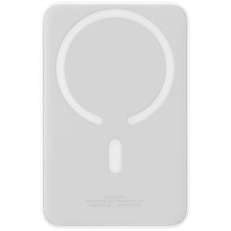 Baseus Magnetic Mini Air Wireless Fast Charge Power Bank 6000mAh 20W - White