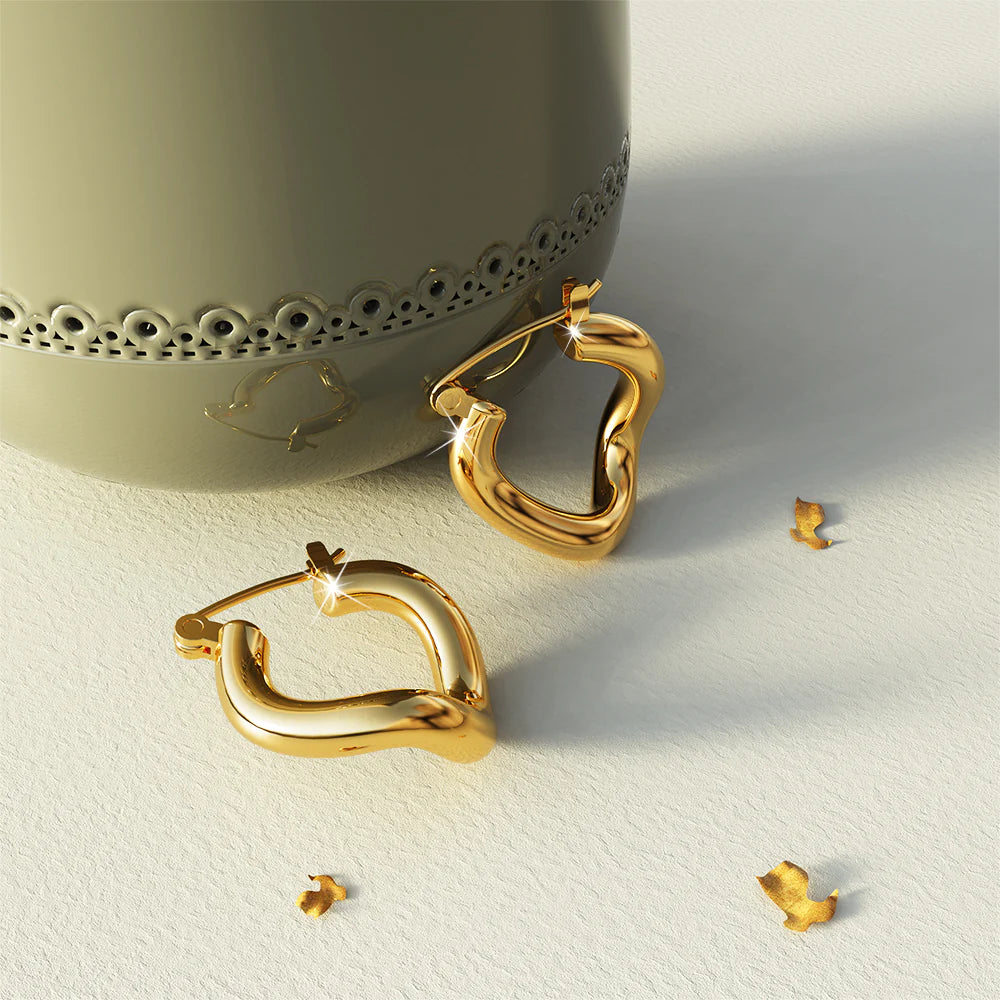 Bullion Gold Sparkling Gold Hoop Earrings