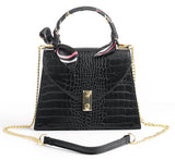 Bosccolo Handbag - Black Croco