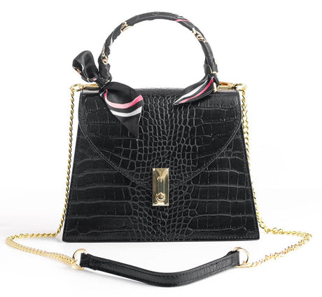 Bosccolo Handbag - Black Croco